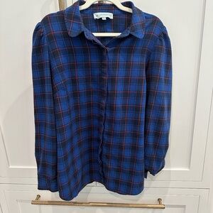 Tuckernuck Blue Plaid Flannel Button Down